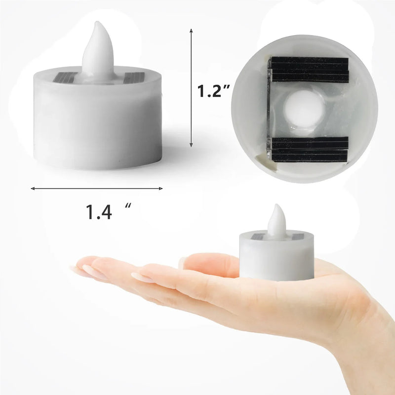 Axyaa Solar Tea Lights: Flameless LED Candles for Outdoor Home Decor
