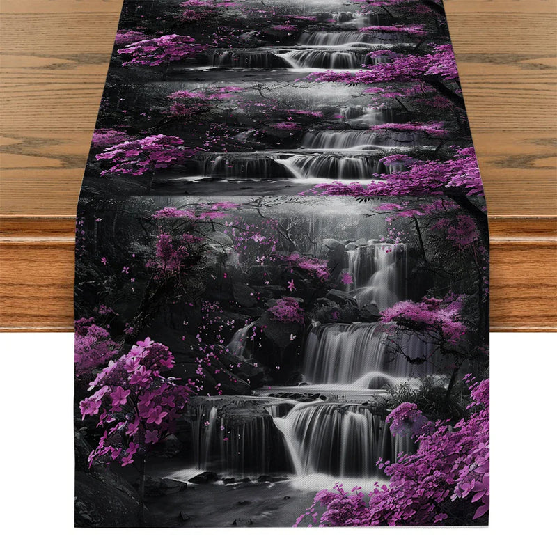Axyaa Forest Stream Table Runner for Kitchen Dining and Holiday Room Decor