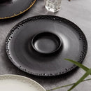 Axyaa Bead Edge Ceramic Dessert Plate for Molecular Cuisine and Sushi