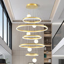 Axyaa Modern Stair Chandelier Pendant Ceiling Lamp LED Chandeliers Living Room Lighting