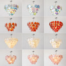 Axyaa Multicolour Murano Glass Disc Chandelier - French Atmosphere Pendant Light