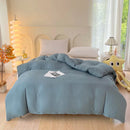 Axyaa Soft Polyester Duvet Cover in White & Grey, Queen Size 220*240cm