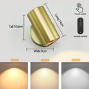 Axyaa Modern Minimalist LED Wall Lamp 3-Color Remote Touch Magnetic Suction 5200mAh