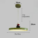 Axyaa Creamy LED Pendant Lights: Flying Saucer Chandeliers for Minimalist Home Dining Decor