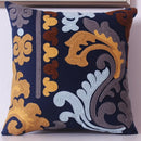 Axyaa Navy Blue Floral Embroidered Cushion Cover 45x45cm