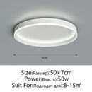 Modern Round LED Ceiling Light for Bedroom by Axyaa - Minimalist Nordic Design for Living Room