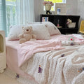 Axyaa Cloud-Feeling Double-Layer Yarn Summer Quilt 4-Piece Set - Soft & Small Fresh