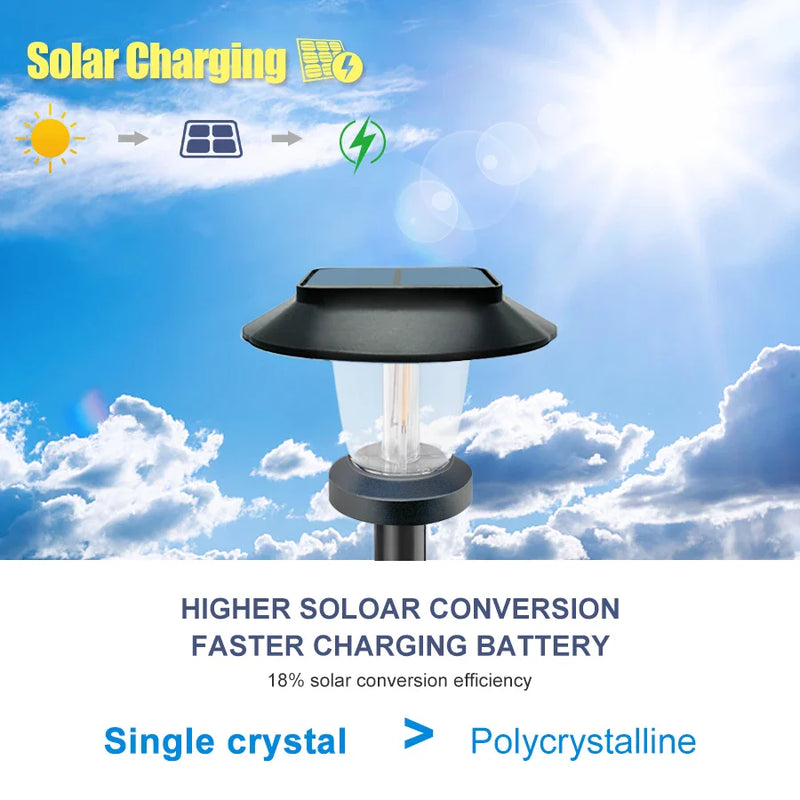 Axyaa Solar Pathway Lights: LED Outdoor Landscape Lamps for Yard Garden Walkway