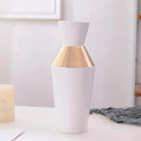 Axyaa Luxe Gold White Black Ceramic Vase Set for Minimalist Home Decor