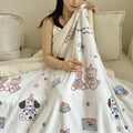 Axyaa Cartoon Print Lambs Wool Blanket: Soft and Cozy Throws for Sofa, Office, and Naps