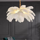 Axyaa Nordic Ostrich Feather LED Pendant Lamp for Living Room, Bedroom & Girl's Room