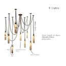 Axyaa Brass Alabaster Multi-Light Pendant Chandelier for Living Room Loft Staircase