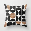 Axyaa Wood Texture Marble Pillowcases - Geometric Cushions Case for Home Decor