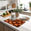 Axyaa Halloween Head Square Dry Mat for Bathroom and Kitchen Tables