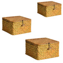 Axyaa Rattan Wicker Shelf Basket: Handwoven Rectangular Organizer for Home Storage