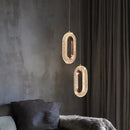 Axya Rose Gold LED Oval Pendant Ceiling Chandelier