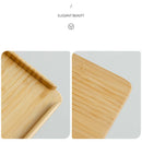 Axyaa Bamboo Tea Box Tray Knife Plate Breakfast Cake Flower Pot Holder