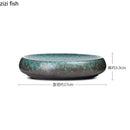 Axyaa Retro Kiln Ceramic Dinner Plate: Creative Household Dessert, Sushi, Snack Plates