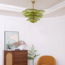 Axyaa Lotus Leaf Glass Pendant Light - Vintage French Style Statement Lighting