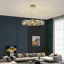 Axyaa Modern LED Glass Ceiling Chandeliers for Dining Living Room