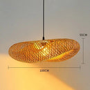 Axyaa Bamboo Handicrafts Pendant Light, Oval Design, Farmhouse Style