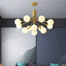 Axyaa Glass Ball LED Chandelier - Modern Minimalist Design for Home, Restaurant, Hotel