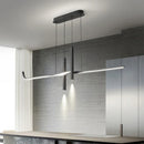 Axyaa Modern LED Dining Chandelier Minimalist Line Spot Lamp Fixture