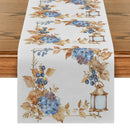Axyaa Watercolor Flower Foliage Table Runner for Kitchen and Holiday Party