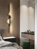Axyaa Wave Strip Wall Lamp: Modern Minimalist Light Luxury for Bedroom, Living Room