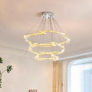 Axyaa LED Ceiling Chandelier for Modern Bedroom and Dining Room