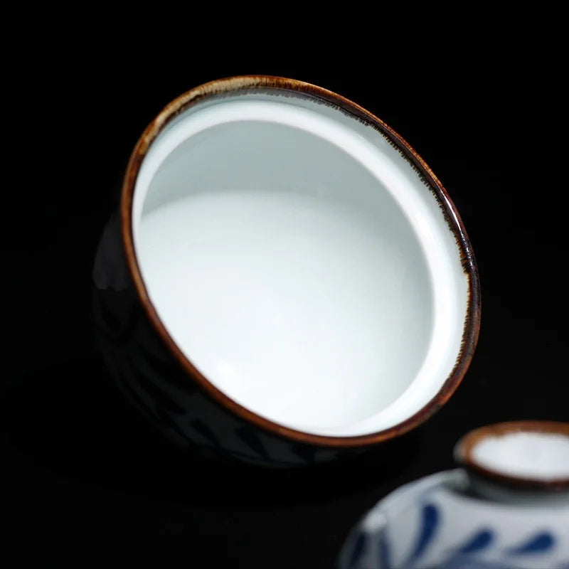 Axya Hand-painted Ceramic Stew Pot with Lid - Kitchen Tableware Soup Bowl
