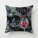 Axyaa Coffee Burger Wine Pie Juice Cushion Cover 45x45cm