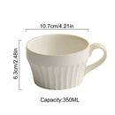Axyaa Japanese Retro Ceramic Coffee Mug Set for Office or Home Use