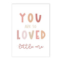 Rainbow Heart Love Canvas Nursery Poster Custom Name Wall Art by Axyaa