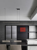 Axyaa Nordic Strip Dining Table Chandelier: Modern Minimalist Office & Bar Lamp