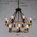 Axyaa Rope LED Pendant Chandelier: Stylish Lighting Fixture for Restaurants, Shops, and Hotels