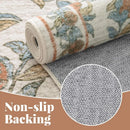 Axyaa Retro Floral Print Soft Living Room Carpet - Nordic Style Bedside Rug