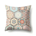 Abstract Geometric Bohemian Pillowcase in Colorful Exotic Style by Axyaa