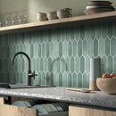 Axyaa 3D Green Tile Sticker, Self-adhesive Backsplash for Kitchen & Bathroom