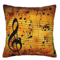 Axyaa Music Notes & Piano Keys Pillow Cover Home Decor Pattern for Sofa Bedroom Car