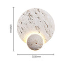Axyaa White Cave Stone Disk Wall Lamp: Modern, Simple LED Lights for Living Room
