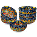 Axyaa 6-Piece Bohemian Ceramic Cereal Bowls Set for Various Meals