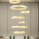 Axyaa Luxury Crystal Chandelier Modern LED Lighting for Bedroom, Dining, and Staircase