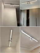 Axyaa LED Line Ceiling Lamp Gold Black Modern Illuminate Living Dining Bedroom