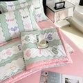 Axyaa Summer Quilt Cotton Plaid Blanket Comfortable Modern Thin Air Condition Blanket