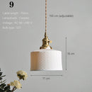 Axyaa Ceramic Pendant Lamp: Traditional Japanese Nordic Style for Kitchen Island & Dining Room
