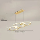 Axyaa Circular Aluminum Chandelier for Dining Table, Bar, Bedroom, Living Room - Pendant Lamp Lighting
