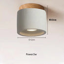 Axyaa Minimalist Industrial LED Ceiling Lamp Stone Surface Spotlight
