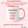 Personalized Photo Mug, Family, Kids, Lovers, Logo, Text Mugs by Axyaa