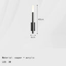 Axyaa Gold Black Copper Wall Light 4000K Art Deco Sconce Brass White Acrylic